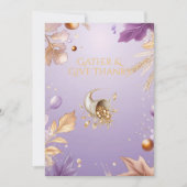 コルヌコピエレガントアとラベンダー感謝祭 招待状 (正面)