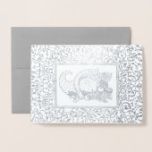 コルヌコピ実在アフォイル感謝祭ディナー招待状 箔カード (封筒付き正面)