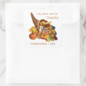 コルヌコピ食べア、飲み物&感謝の感謝祭 スクエアシール (バッグ)