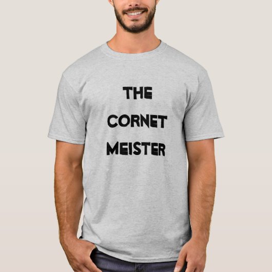 コルネット・マイスターTシャツ 吹奏楽 金管楽器 Tシャツ (正面)