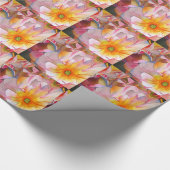 コルネリアパステルピンクのローズウォーターカラーアート ラッピングペーパー (角)