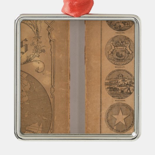 コルネルの友達の地図書 メタルオーナメント (正面)