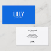 コルバはっきりしたルモダントブルー 名刺 (正面/裏面)