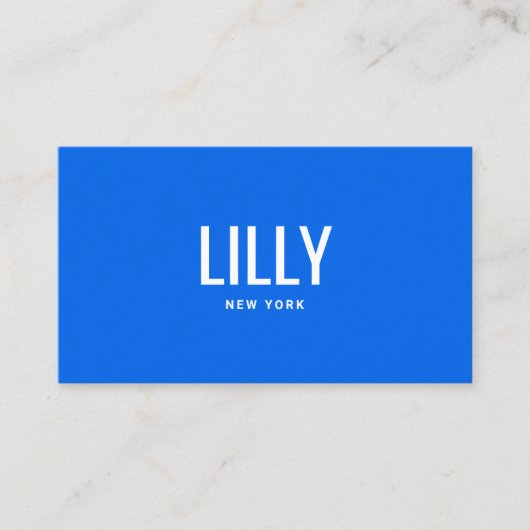 コルバはっきりしたルモダントブルー 名刺 (正面)