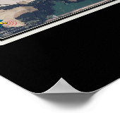 コルバリスオレゴン宇宙衛星地図 ポスター (角)