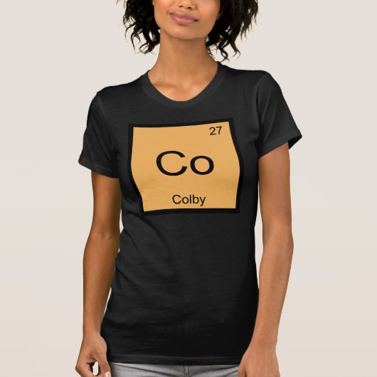 コルビー 名前 化学元素 周期表 Tシャツ (正面)