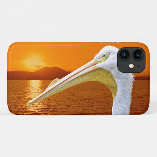 コルフのアメリカの白いペリカンの夕日 Case-Mate iPhoneケース (裏面(横))