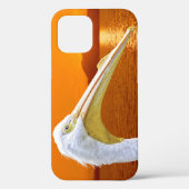 コルフのアメリカの白いペリカンの夕日 Case-Mate iPhoneケース (裏面)