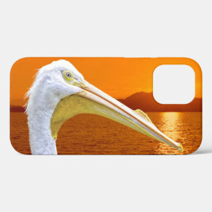 コルフのアメリカの白いペリカンの夕日 iPhone 12 PROケース