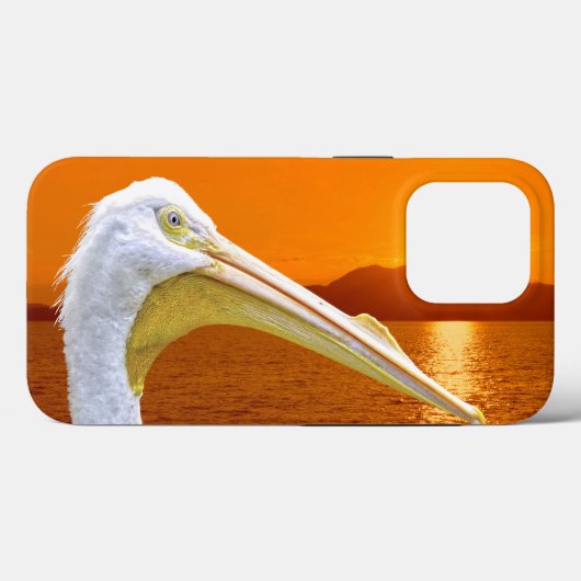 コルフのアメリカの白いペリカンの夕日 Case-Mate iPhoneケース (裏面 (横))