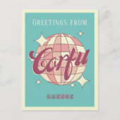 コルフギリシャレトロヴィンテージパーティーはがき ポストカード (正面)