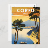 コルフギリシャヴィンテージ ポストカード (正面/裏面)
