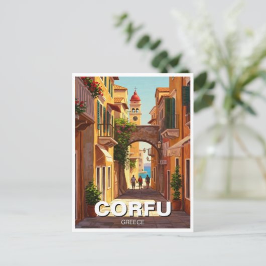コルフギリシャ旅行 ポストカード (スタンド正面)