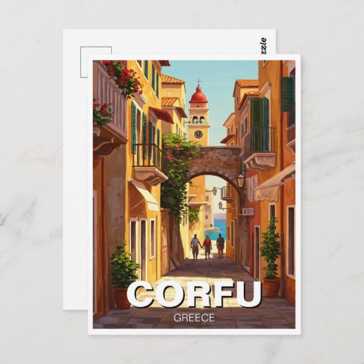 コルフギリシャ旅行 ポストカード (正面/裏面)