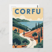 コルフギリシャ旅行 ポストカード (正面/裏面)