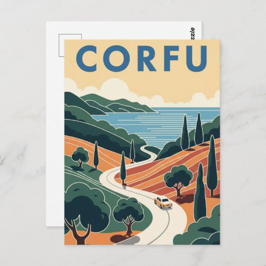 コルフギリシャ旅行 ポストカード (正面/裏面)