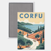 コルフギリシャ旅行 マグネット (正面/裏面)