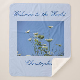 コルフクリームワイルドフラワー シェルパブランケット