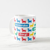 コルフルペンブロークウェルシュコーギーマグ コーヒーマグカップ (正面左)