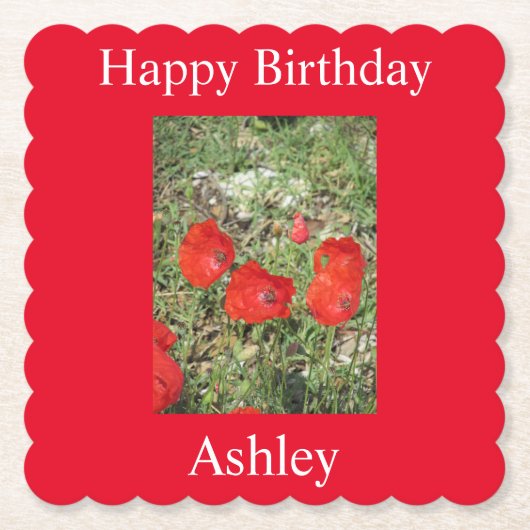 コルフレッドポピー ペーパーコースター (正面)