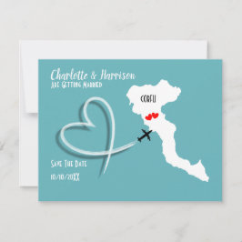 コルフーでの結婚式場  Save The Date セーブザデート