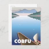 コルフー旅行ポスター インビテーションポストカード (正面/裏面)