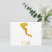 コルフ島の地図 ポストカード (スタンド正面)