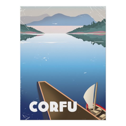 コルフ島の旅行ポスター ポスター (正面)