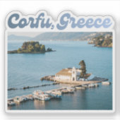 コルフ島ギリシャ ヴラチェルナ修道院 旅行写真 シール (正面)