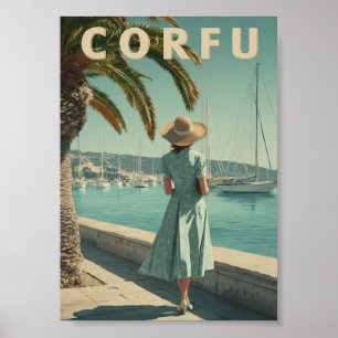 コルフ島 50年代 ビンテージ旅行 ポスター