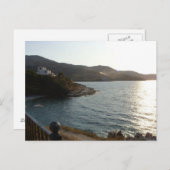 コルフ州カシオピの夕日(ギリシャ) ポストカード (正面/裏面)