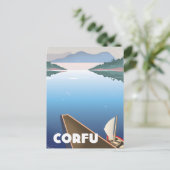 コルフ旅行ポスター インビテーションポストカード (スタンド正面)