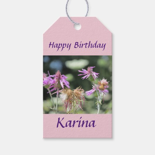 コルフ薄紫野草 ギフトタグ (正面)