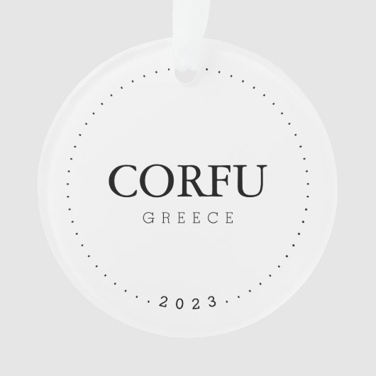 コルフ、ギリシャシンプル国際的旅行 オーナメント (正面)