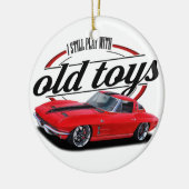 コルベットが付いているまだ演劇 セラミックオーナメント (左)