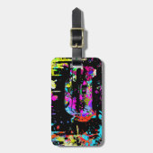 コルベットのペンキの(ばちゃばちゃ)跳ねるの落書きの効果 ラゲッジタグ (正面縦)