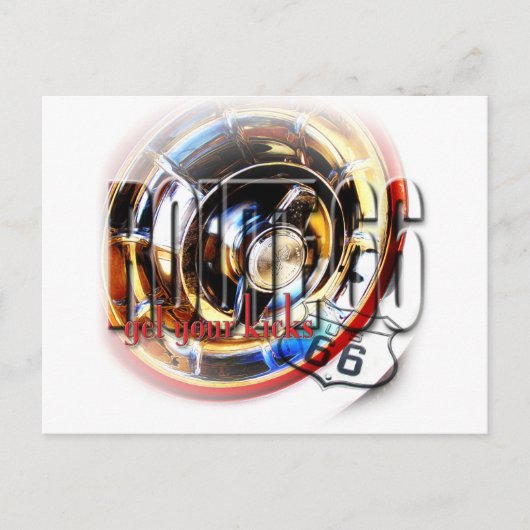 コルベットの帽子 – ルート66 ポストカード (正面)