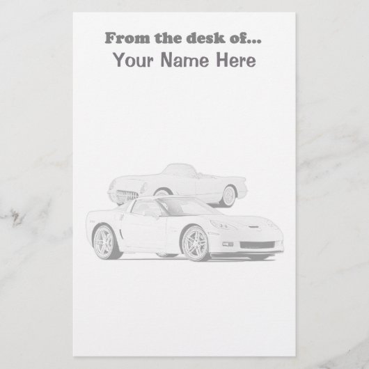 コルベットの文房具 便箋 (正面)