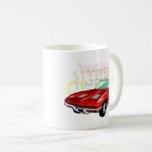 コルベットの赤いアカエイかアカエイのスポーツ・カー コーヒーマグカップ (正面右)