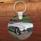 コルベットアンティーク車クラシック自動車ビンテージ車 キーホルダー (正面)