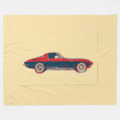 コルベット大きい毛布 フリースブランケット (正面(横))