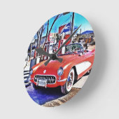 コルベット66 ラウンド壁時計 (傾斜)