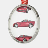 コルベット:アップルキャンディ仕上げ メタルオーナメント (左)