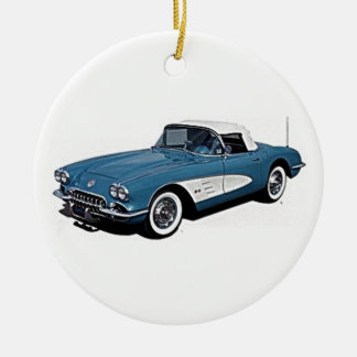 コルベット/メリークリスマスのバックセラミックオーナメント セラミックオーナメント
