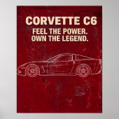 コルベット C6 ヴィンテージ ポスター (正面)