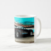 コルベットC1のマグ、ブラックチェリーVette. コーヒーマグカップ (正面右)