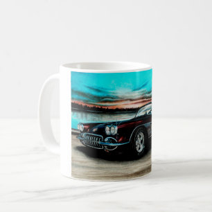 コルベットC1のマグ、ブラックチェリーVette. コーヒーマグカップ