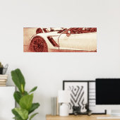 コルベットC7R Z06スケッチポスター ポスター (ホームオフィス)