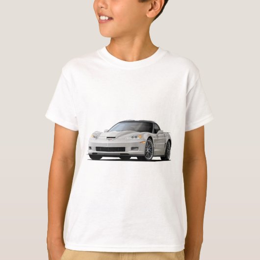 コルベットZR1の白車 Tシャツ (正面)