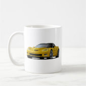 コルベットZR1の黄色い車 コーヒーマグカップ (左)
